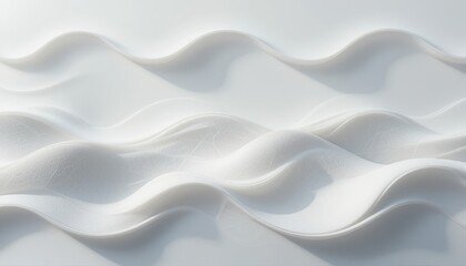 Naklejka premium Fluid motion patterns abstract art minimalist design contemporary studio close-up view elegant white waves
