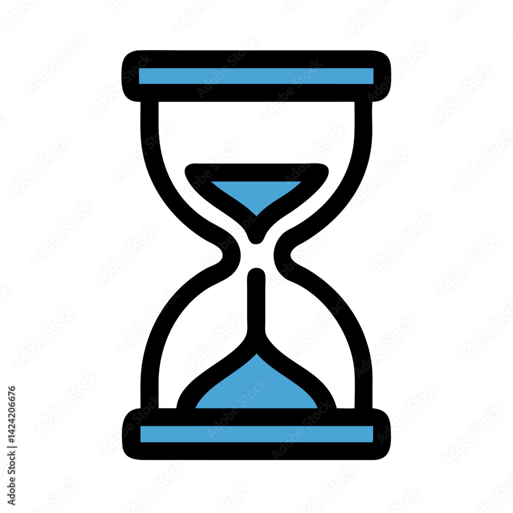 Aufkleber hourglass time tracker icon representing time management and productivity