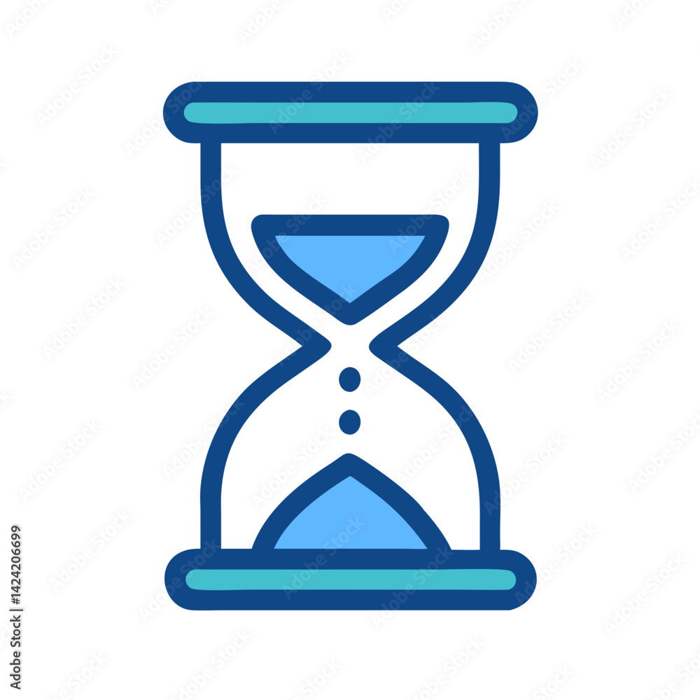 Aufkleber hourglass time tracker icon representing time management and productivity