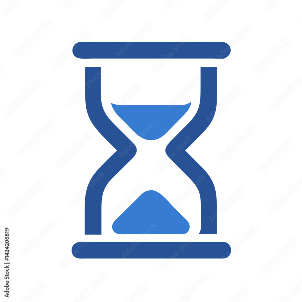 Aufkleber Hourglass Time Tracker Icon Representing Time Management and Productivity