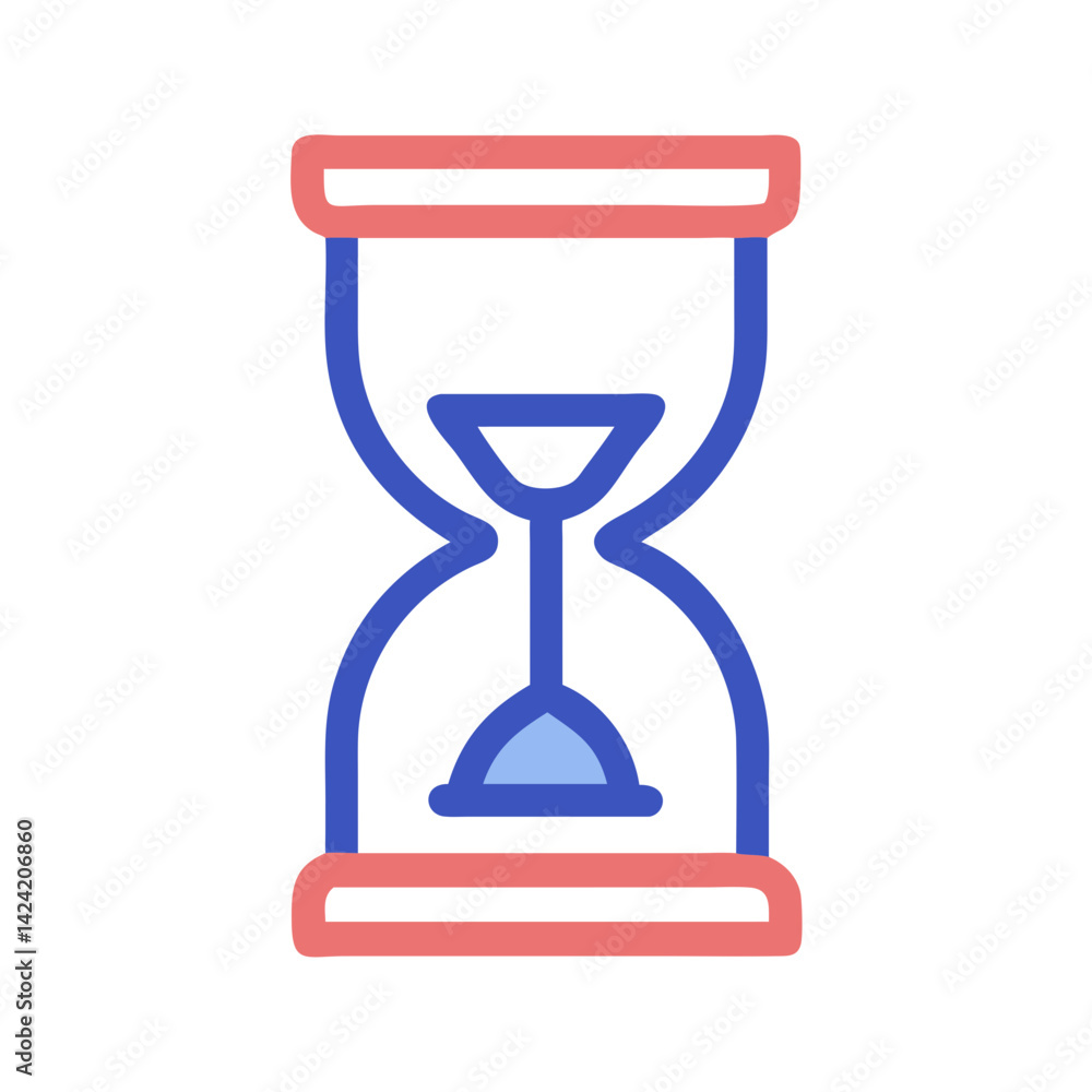 Aufkleber hourglass time tracker icon representing time management and productivity