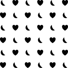 A versatile seamless pattern featuring abstract shapes in black on a white background. Ideal for digital papers, backgrounds, packaging, and creative projects.