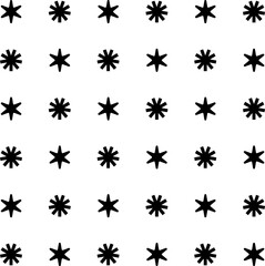 A versatile seamless pattern featuring abstract shapes in black on a white background. Ideal for digital papers, backgrounds, packaging, and creative projects.