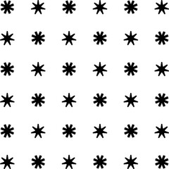 A versatile seamless pattern featuring abstract shapes in black on a white background. Ideal for digital papers, backgrounds, packaging, and creative projects.