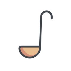 Obraz premium Ladle Icon Representing Soup Serving Tool and Culinary Use