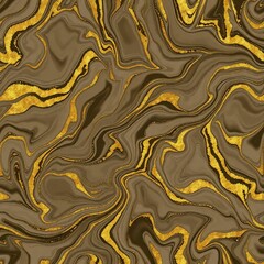 Fluid Marble Ink Art with Luxury Gold Details