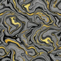 Elegant Abstract Marble Pattern with Soft Gold Highlights