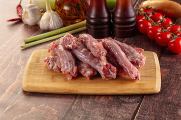 Raw chicken neck for cooking