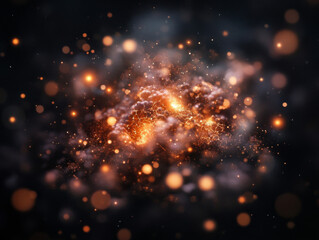 Fototapeta premium Fiery Cosmic Explosion: Dynamic Abstract Art