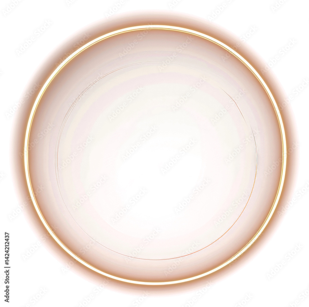 Wall mural png render of glowing circle background illumination astronomy.