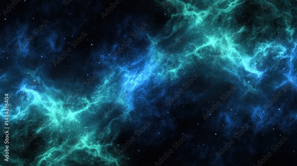 Poster vibrant cosmic nebulae display swirling patterns in deep space.