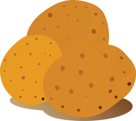 Golden Skin Potatoes High Detail Rustic Food Image.