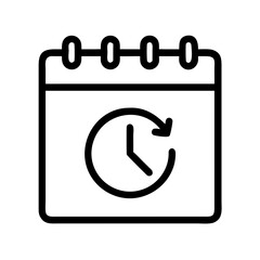 Notepad with Countdown Arrow Icon Representing Task Deadline and Time Management