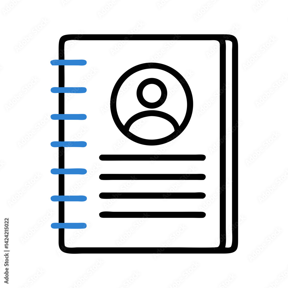 Aufkleber notepad with user profile icon representing task assignment and user-specific notes