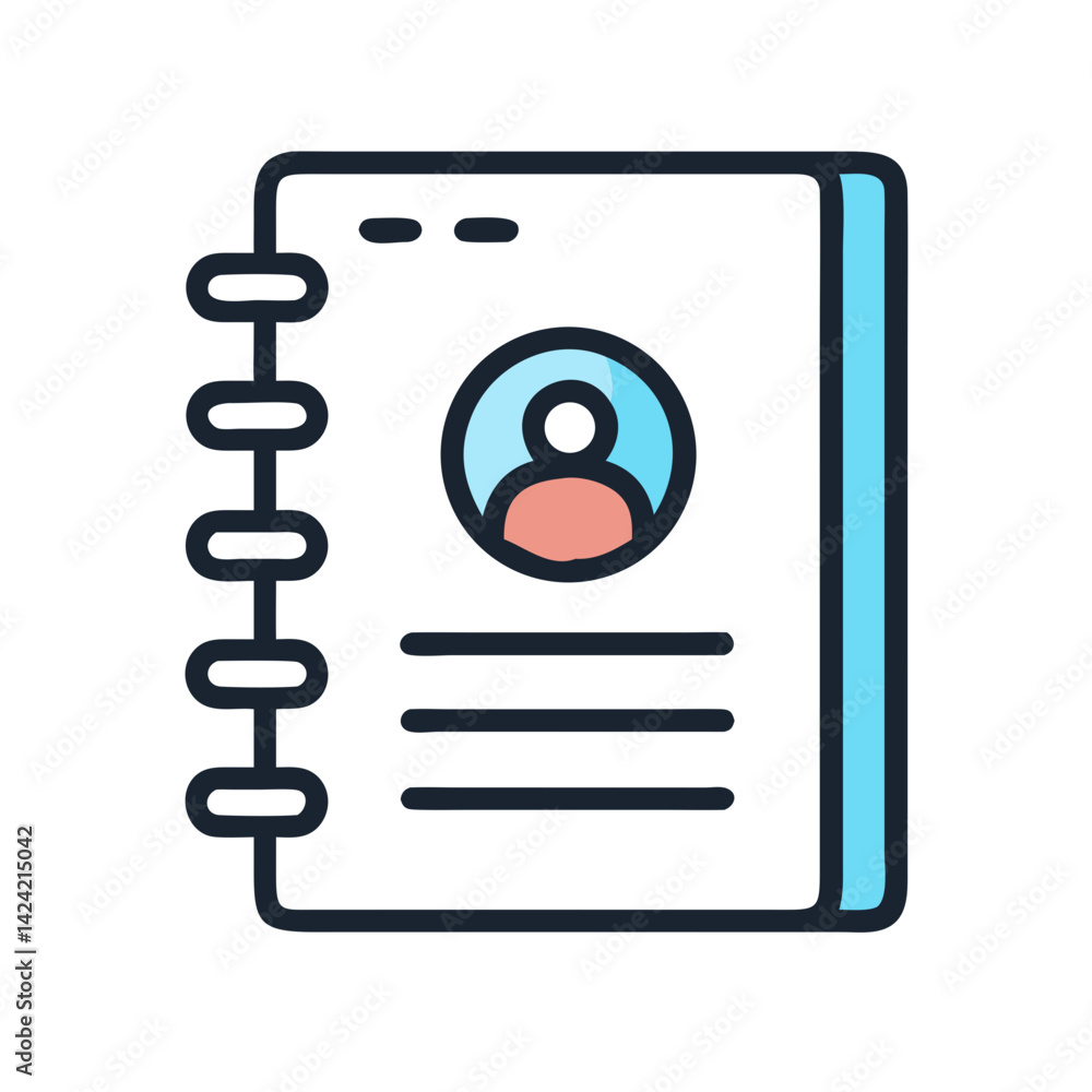 Aufkleber notepad with user profile icon representing task assignment and user-specific notes