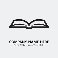 Book illustration black and white for logo company vector image
