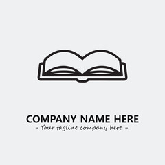Book illustration black and white for logo company vector image
