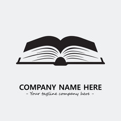 Book illustration black and white for logo company vector image

