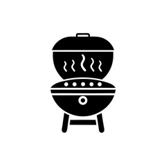 creative details BBQ Grill Icon vector Illustration