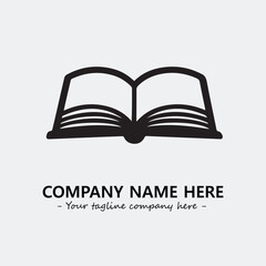 Book illustration black and white for logo company vector image
