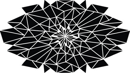 Abstract geometric black and white design with triangles for backgrounds and patterns