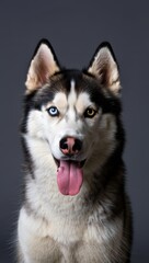 Obraz premium Siberian Husky Dog Licking its Nose