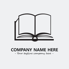 Book illustration black and white for logo company vector image
