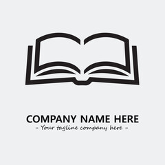 Book illustration black and white for logo company vector image
