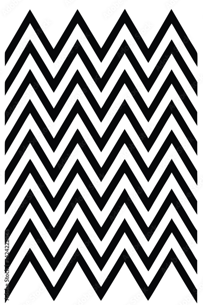 Poster black and white chevron pattern graphic zigzag wave design background texture