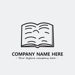 Book illustration black and white for logo company vector image
