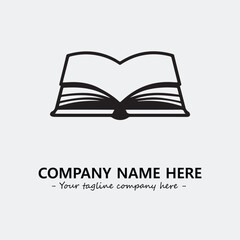 Book illustration black and white for logo company vector image

