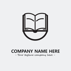 Book illustration black and white for logo company vector image
