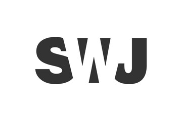 SWJ logo design. Initial letter S W J bold font style for tech startups, consulting, corporate branding. Creative company name, headlines typography identity, trendy logotype.