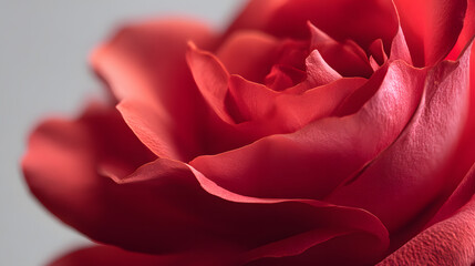 Naklejka premium Close-up of Red Rose Petals, Nature and Beauty