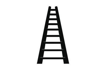 wooden ladder vector illustration isolated on white background
