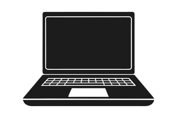 laptop with blank screen vector illustration isolated on white background 