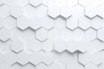 Naklejka premium Abstract White Hexagon Pattern Background