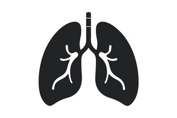 Human lungs anatomy vector illustration