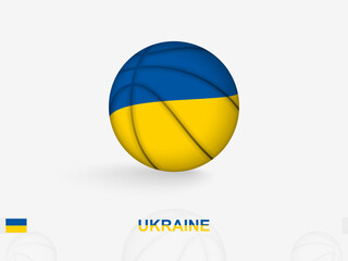 Ukraine Basketball Concept with National Flag Design.