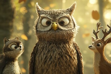 A comedy series focusing on a wise old owl who becomes a therapist for forest creatures, dealing with quirky clients like a neurotic raccoon and a depressive deer, providing wisdom