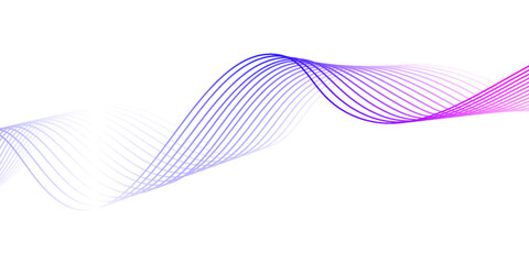 Abstract glowing wave lines on dark blue background. Dynamic wave pattern. Modern flowing wavy lines. Futuristic technology concept. Suit for banner, poster, cover, brochure, flyer, website