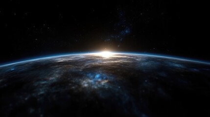 Sunrise over a distant planet