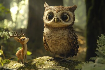 A comedy series focusing on a wise old owl who becomes a therapist for forest creatures, dealing with quirky clients like a neurotic raccoon and a depressive deer, providing wisdom