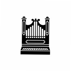 creative Silhouette Pipe Organ Icon Vector Illustration 
