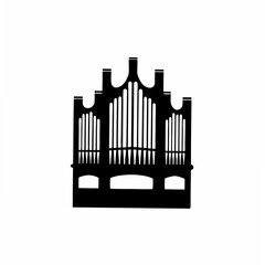 creative Silhouette Pipe Organ Icon Vector Illustration 
