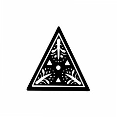 creative Silhouette Triangle Icon Vector Illustration 
