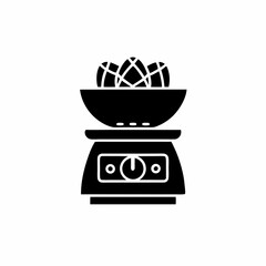 creative details Food Scale Icon vector Illustration