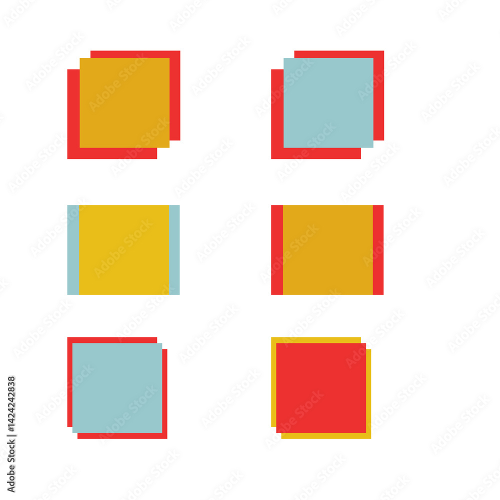 Aufkleber a set of colorful vector frames on blank paper offers a vibrant design element for your message