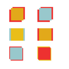 A set of colorful vector frames on blank paper offers a vibrant design element for your message