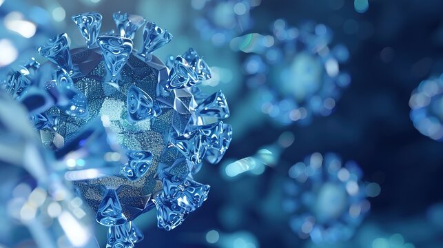 3D CG rendered image of scientifically accurate Polio Virus Capsid Structure based on PDB : 2PLV (surface style) 